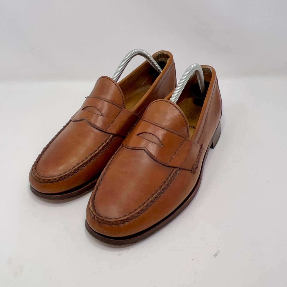 Allen Edmonds Paxton Tan Leather Penny Loafers Mens 9.5 E Made in USA Preppy